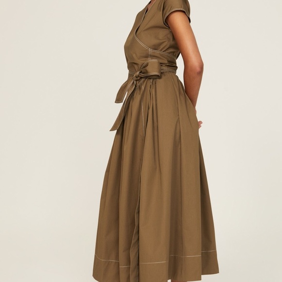 Tory Burch Poplin Wrap Dress - Picture 2 of 8